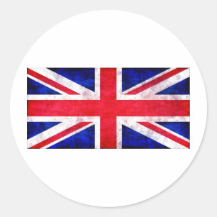 Sticker Rond T-shirts et cadeaux de grunge Union Jack