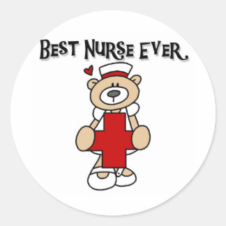 Sticker Rond T-shirts et cadeaux de la meilleure infirmière