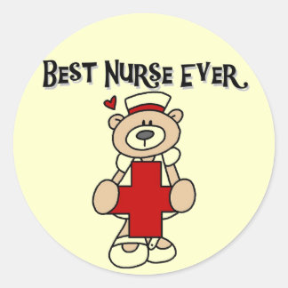 Sticker Rond T-shirts et cadeaux de la meilleure infirmière