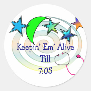 Sticker Rond T-shirts et cadeaux de l'infirmière drôle