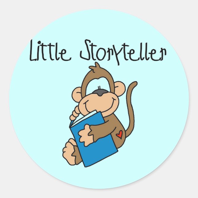 Sticker Rond T-shirts et cadeaux de Little Storyteller (Devant)