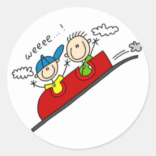 Sticker Rond T-shirts et cadeaux de montagnes russes