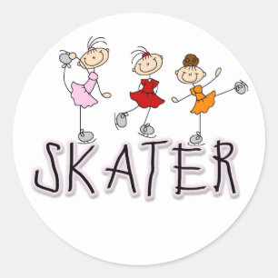 Sticker Rond T-shirts et cadeaux de patinage