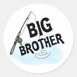 Sticker Rond T-shirts et cadeaux de pêche Big Brother