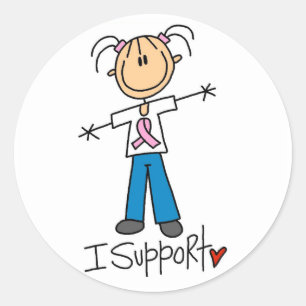Sticker Rond T-shirts et Cadeaux de Soutien pour le Cancer du S