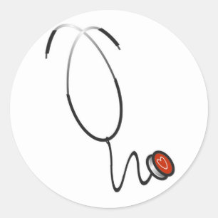 Sticker Rond T-shirts et cadeaux de stéthoscope