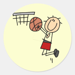 Sticker Rond T-shirts et cadeaux de tir en suspension de basket