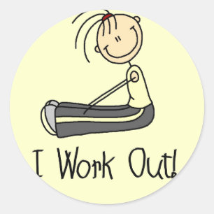 Sticker Rond T-shirts et Cadeaux de Travail Physique