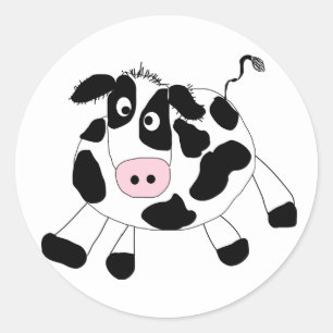 Sticker Rond T-shirts et cadeaux de vache à ferme