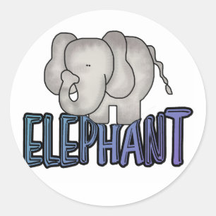 Sticker Rond T-shirts et cadeaux d'éléphant