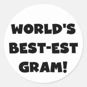 Sticker Rond T-shirts et cadeaux des textes de noir de gramme