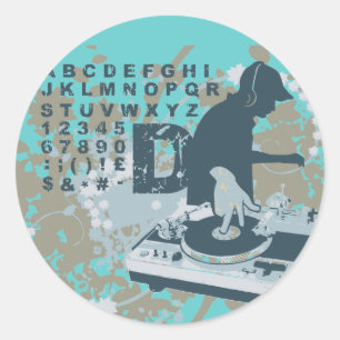 Sticker Rond T-shirts et cadeaux du DJ