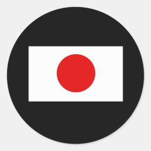 Sticker Rond T-shirts et cadeaux du drapeau japonais