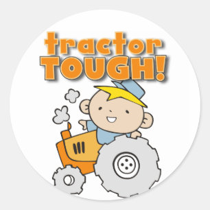 Sticker Rond T-shirts et cadeaux durs de tracteur
