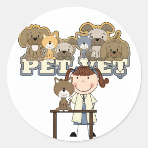 Sticker Rond T-shirts et cadeaux femelles de brune de