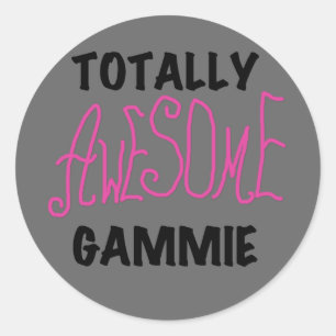 Sticker Rond T-shirts et cadeaux Gammie Pink totalement géniaux
