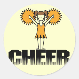 Sticker Rond T-shirts et cadeaux Gold Cheerleader