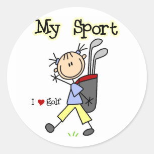Sticker Rond T-shirts et Cadeaux Golf Mon Sport