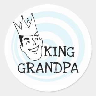 Sticker Rond T-shirts et cadeaux King Grandpa