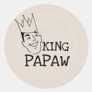 Sticker Rond T-shirts et cadeaux King Papaw