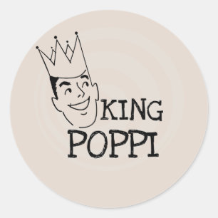Sticker Rond T-shirts et cadeaux King Poppi