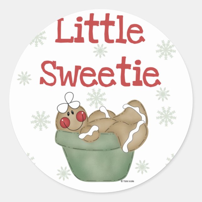 Sticker Rond T-shirts et cadeaux Little Sweetie (Devant)