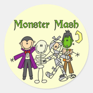 Sticker Rond T-shirts et cadeaux Monster Mash