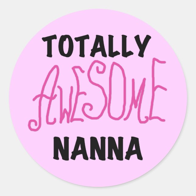 Sticker Rond T-shirts et cadeaux Nanna roses absolument géniaux (Devant)