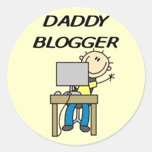 Sticker Rond T-shirts et Cadeaux Papa Blogueur