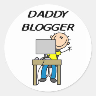 Sticker Rond T-shirts et Cadeaux Papa Blogueur