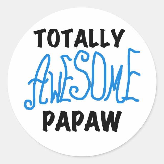 Sticker Rond T-shirts et cadeaux Papaw absolument géniaux (Devant)