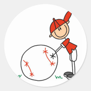 Sticker Rond T-shirts et cadeaux personnalisés de baseball pour