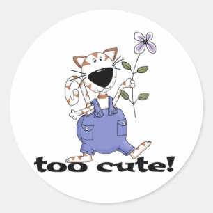 Sticker Rond T-shirts et cadeaux pour chaton trop mignons