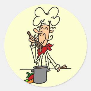Sticker Rond T-shirts et cadeaux pour chef soupe