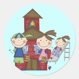 Sticker Rond T-shirts et cadeaux pour enfants et écoliers