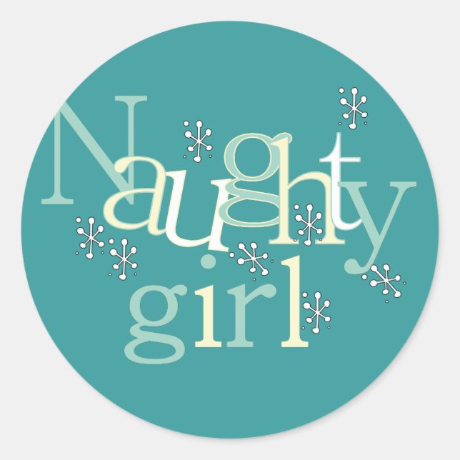 Sticker Rond T-shirts et cadeaux pour filles coquines (Devant)