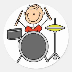 Sticker Rond T-shirts et cadeaux pour homme avec personnage bât