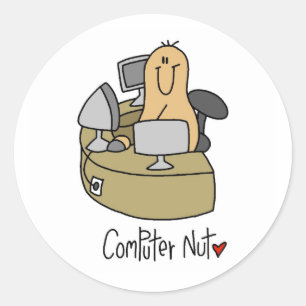 Sticker Rond T-shirts et cadeaux pour les mordus d'informatique