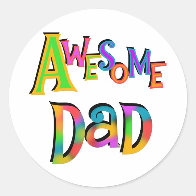 Sticker Rond T-shirts et cadeaux superbes papa (Devant)