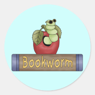 Sticker Rond T-shirts et cadeaux Worm Book