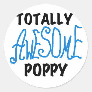 Sticker Rond T-shirts et GIfts Poppy absolument géniaux
