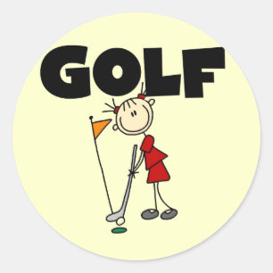 Sticker Rond T-shirts GOLF pour filles et Cadeaux