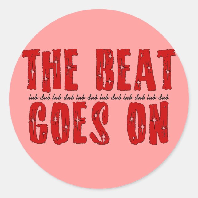 Sticker Rond T-shirts Heart Attack | Cadeaux pour les patients  (Devant)