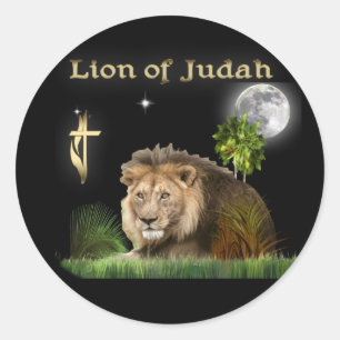 Sticker Rond T-shirts Lion de Juda et plus