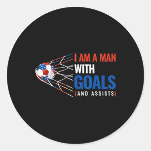 Sticker Rond T-shirts Motivants Pour Hommes Patriotiques Je Sui