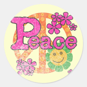 Sticker Rond T-shirts vintage et cadeaux de paix