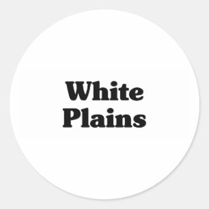 Sticker Rond T-shirts White Plains Classic