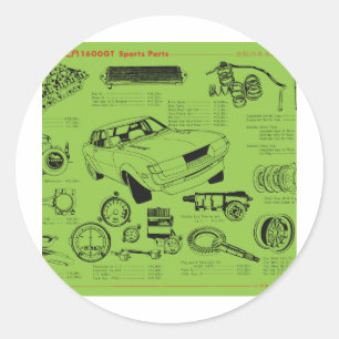 Sticker Rond TA22 Celica Tosco partie l'affiche