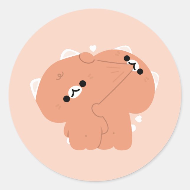Sticker Rond Tabby Cat Couple (Devant)