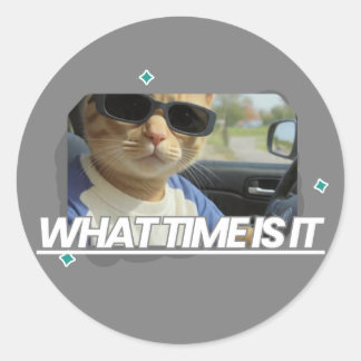 Sticker Rond Tabby quel est l'autocollant de temps
